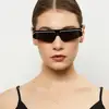 GIFANSEE cat eye sunglasses women vintage men eyewear Small Half Frame Female fashion designer shades UV400 glasses mirror Male ► Photo 1/6