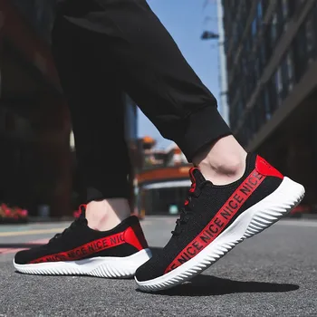 

Trend Breathable Comfortable Running Shoes Flying Woven Non-Slip Wear-Resistant Outdoor Sports Shoes Fashion Sneakers For Men