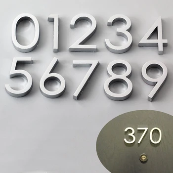 

0 to 9 Plastic Number Tag Numeral Door Plaque House Drawer Sign Plating Hotel Home Office Sticker Address Door Label