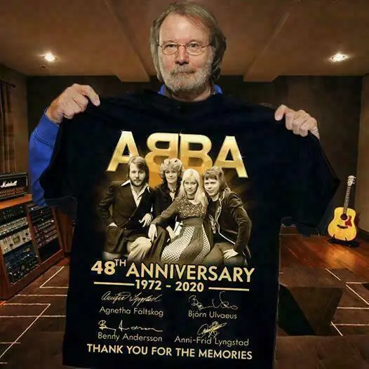 

Abba 48Th Anniversary All Signed Thank You For Size S 3Xl