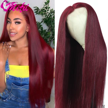 

Mifil Malaysian Hair Wig 99J/Burgundy #27 #30 Straight Lace Front Wig 150% Remy 13X4 Lace Front Human Hair Wigs For Black Women