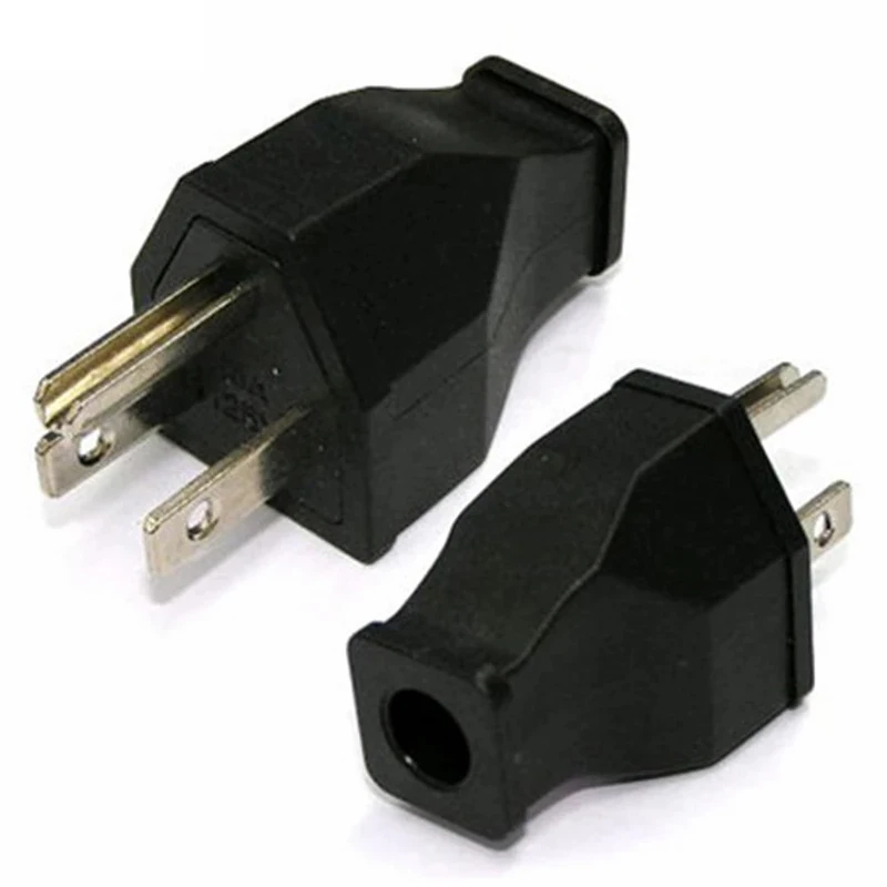 2pcs Pure Copper P-037 3pin US Power Male Plug IEC Connector for power wire 