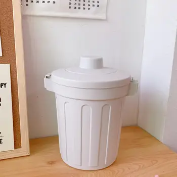 

Creative Mini Small Waste Bin Desktop Garbage Basket Home Table Plastic Office Supplies Trash Can Dustbin Sundries Barrel Box