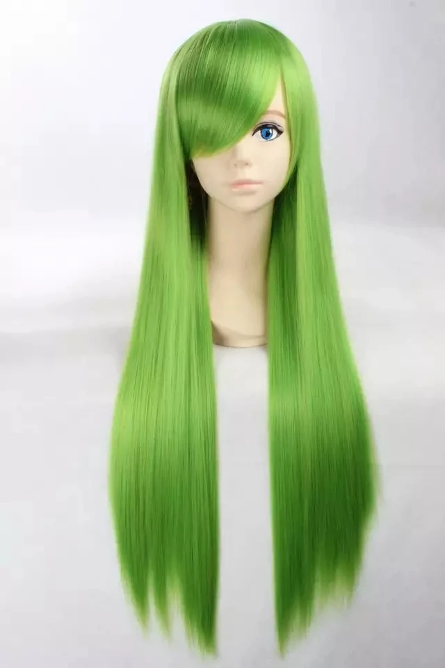 

ccutoo Code Geass C.C CC Empress 80cm Green Long Straight Synthetic Hair+Wig Cap