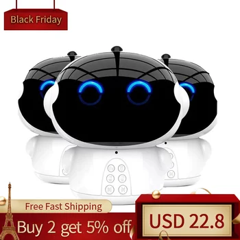Children's intelligent robot Early childhood dialogue high-tech toy story machine artificial intelligence ou fs8 multifunction early childhood educational music robot toy w interaction led white pink