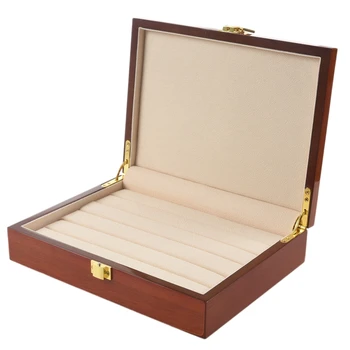 

Vintage Wooden Showcase Box Display Jewelry Display for Rings Earrings Cufflinks