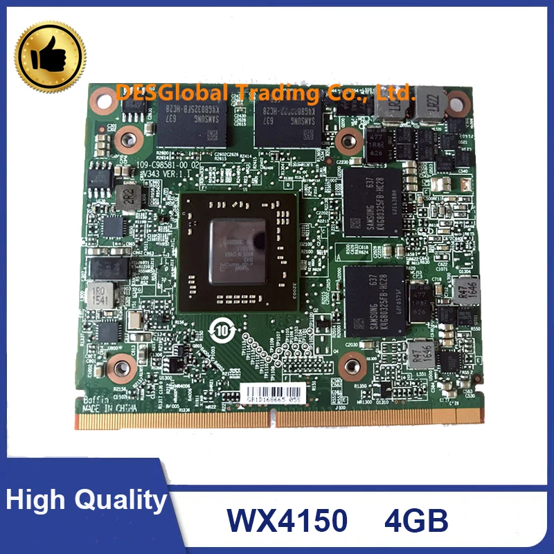 Finest WX4150 WX 4150 VGA Video Graphic Card 4GB 216-0896288 CN-0V30XX For Laptop DELL M7510 M7520 HP Zboo