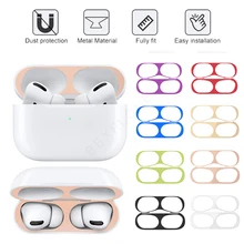 Металлическая крышка для Airpods Pro защита от пыли наклейка для Apple Air Pods 3 Чехол Защита от пыли Защитная наклейка защита кожи Аксессуары