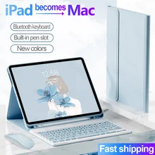 For iPad 9.7 2018 10.2 2019 2020 10.9 5th 6th 7th 8th Keyboard Mouse Case For iPad Air 1 2 3 4 Pro 9.7 10.5 11 2021 Funda Cover