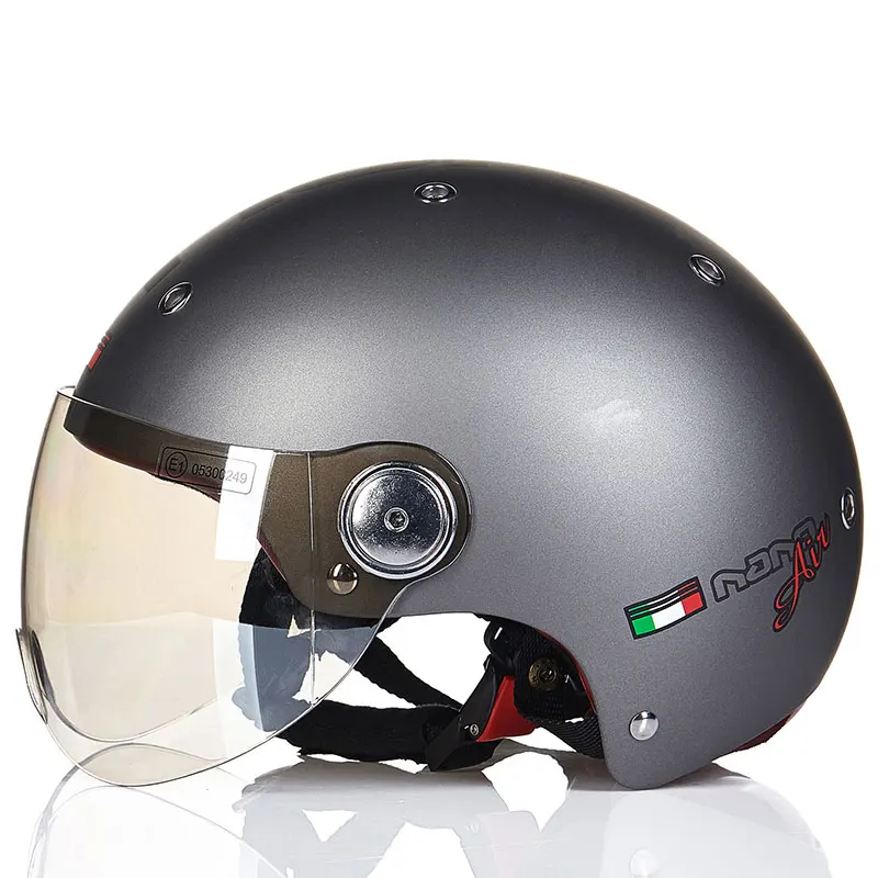 Открытый лицо e-Bike скутер мотоцикл половина шлем capacete cascos BEON B-103 - Color: Matte Gray
