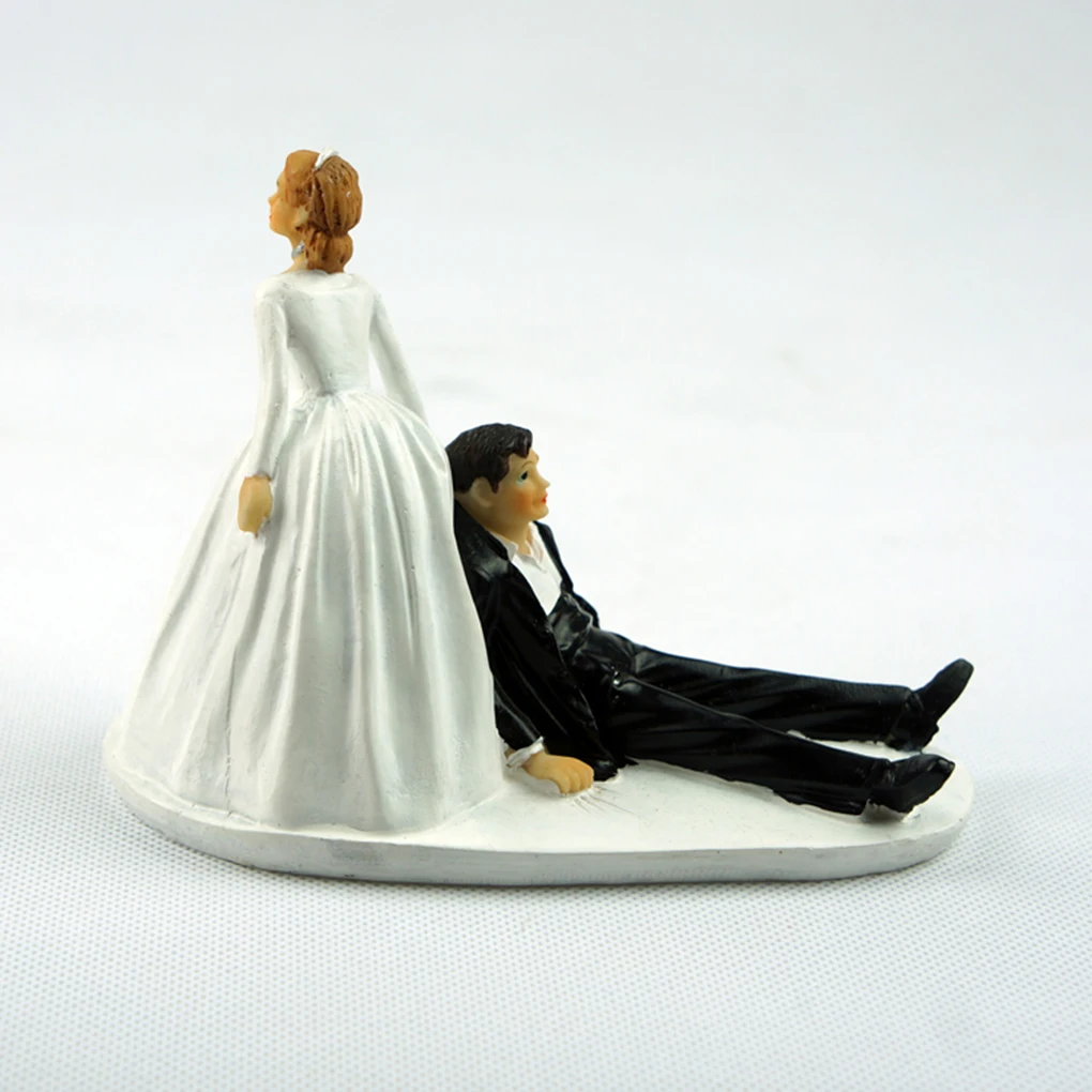 NO8 Black Groom Bride Marry Resin Figurine Wedding Cake Topper Wedding Decoration Day Valentine's Engagement Decor Anniversary - Цвет: NO8
