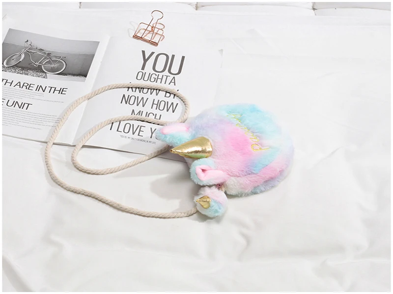 Unicorn Stuffed Toys Plush Girls Bags Stuffed Animals Messenger Bags Shoulder Bag Wallet toys