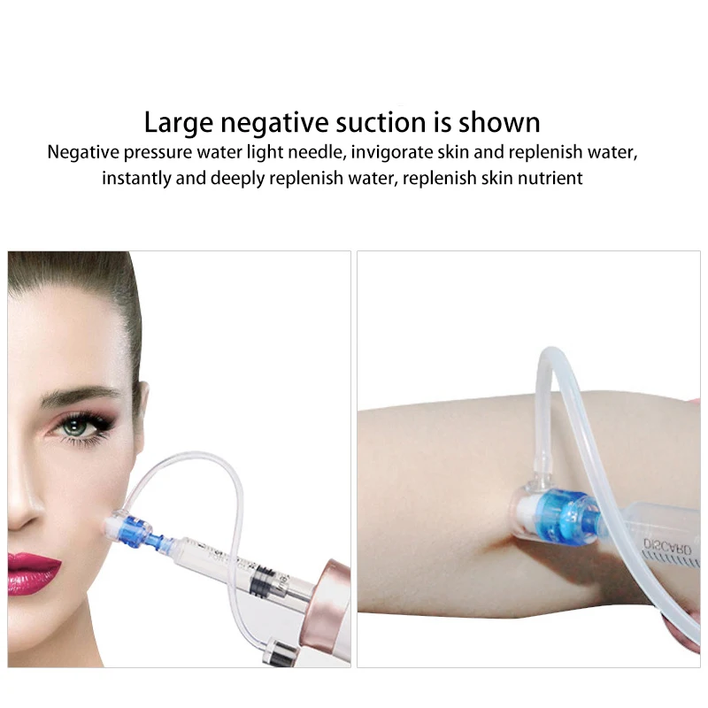 Mesogun Negative Pressure Meso Gun Hydrolifting Water Injector Needle Free Microcrystal Injection Rejuvenation Skin Care Tool