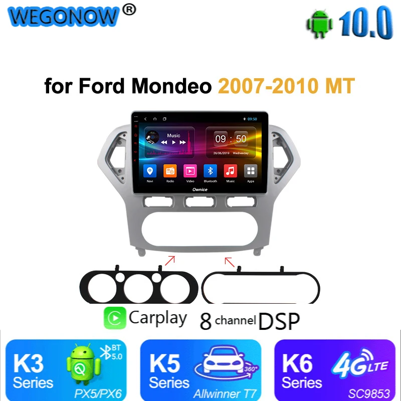 Ownice Android 10 8 Core carplay Car DVD GPS Navi Radio 2din Player 4G 360 Panorama DSP SPDIF for Ford Mondeo 2007 - 2009 2010 | Автомобили