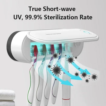 

2020 New Multifunctional Ultraviolet Toothbrush Disinfection Sterilizer Toothbrush Rack Shelf UV Disinfector USB Drying