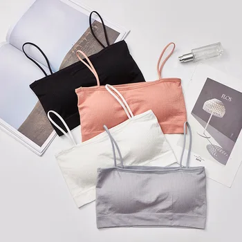 

Comfortable Wireless Push up Bralette Sexy Lingerie Women Thin Lace Padded Bra Black White Cross Strap Bras For Women Underwear