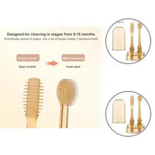 

Durable 360 Degree Cleaning Portable Newborn Soft Brush Head Toothbrush Kit Newborn Toothbrush Baby Toothbrush 1Set