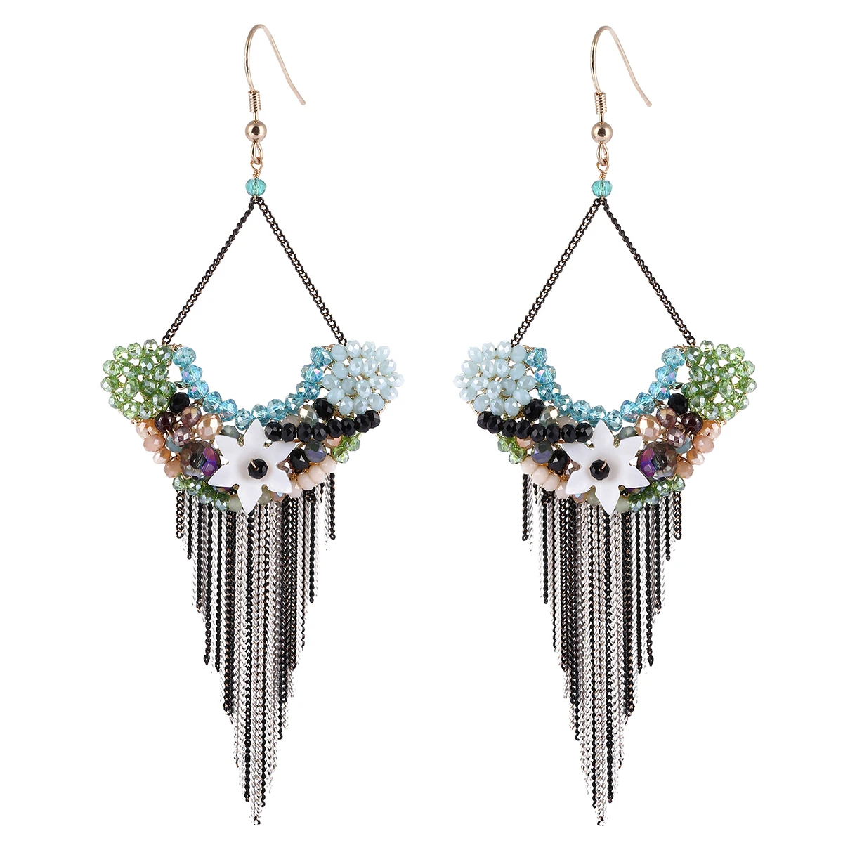 

Women's Earrings by Handmade New Arrivals Crystals Beaded Tassels Dangle Earrings Luxury Fashion Jewelry Earrings