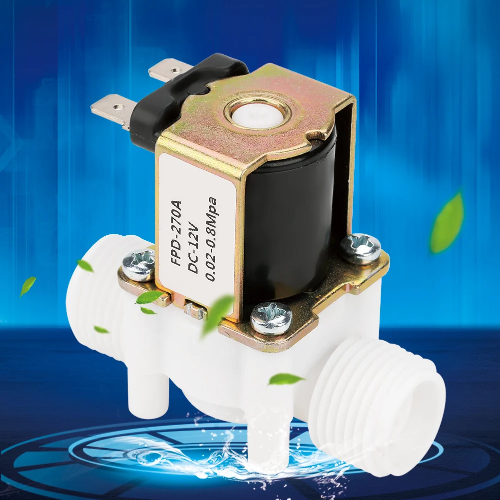 12V G1/2 &quotNC пластиковый Электрический входной соленоидный водяной клапан для воды