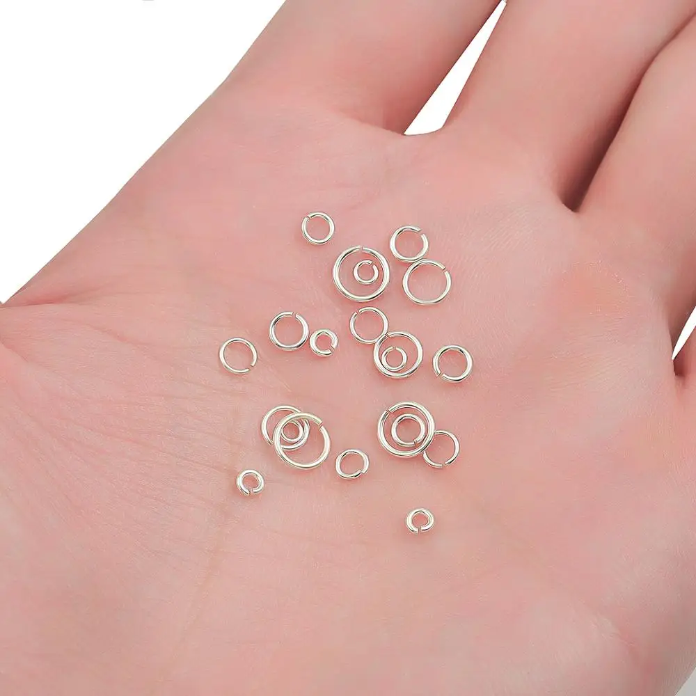 20pcs 100% 925 Sterling Silver Jump Rings Split Ring, Earring Bracelet  Connectors for DIY Jewelry Making Findings 3 4 5 6 7 8 mm
