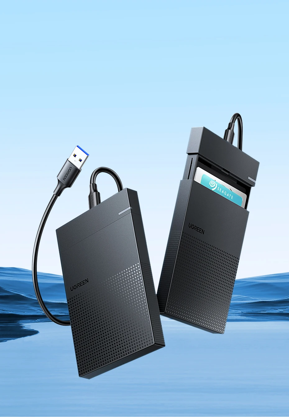 UGREEN Hard Drive Enclosure, USB 3.0 To 2.5 Inch Caddy, 5Gbps Transfer