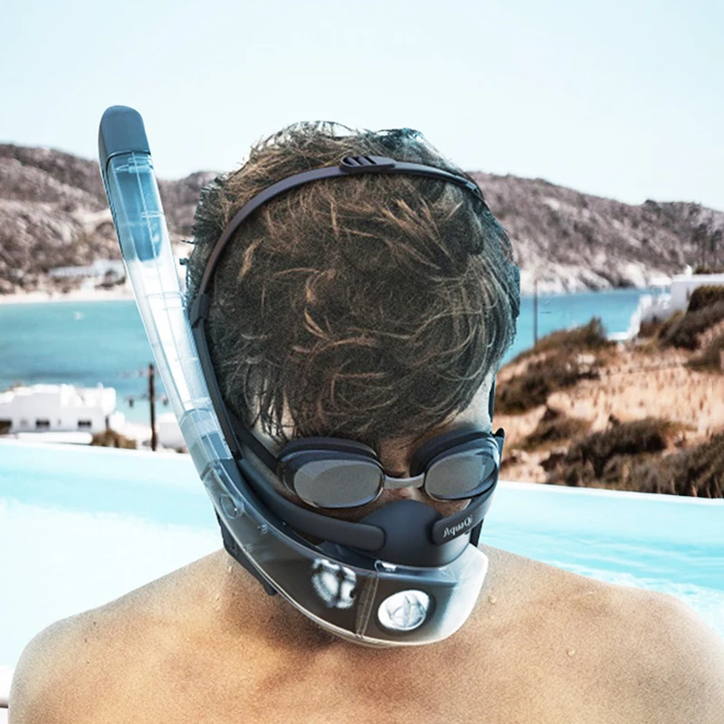 New Innovative Design Silicone Snorkeling Mask Split Diving Glasses Full Dry Snorkel Underwater Swimming Goggles Water Sports