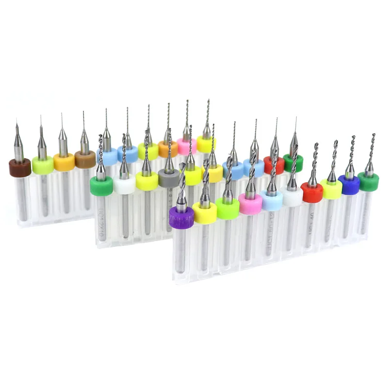 

10pcs/set 0.1mm to 1.2mm PCB mini drill Bit tungsten steel carbide for print circuit board cnc drill Bits Machine
