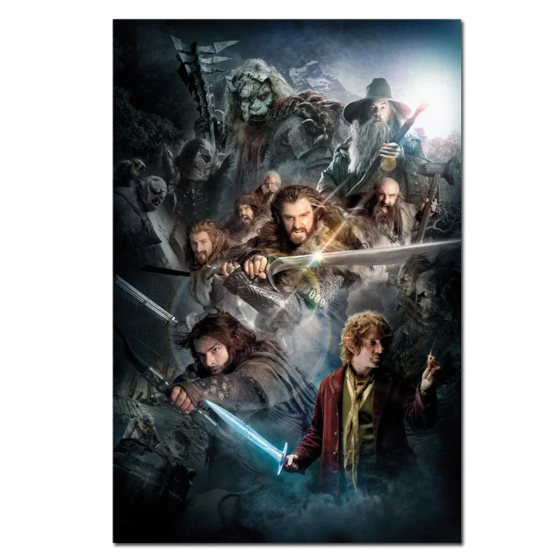 Постер Hobbit часть 1 фильм Шелковые Плакаты печатает изображение 16x24 24x36 дюймов домашний декор кафе бар Gandalf ткань стены искусства - Цвет: 330