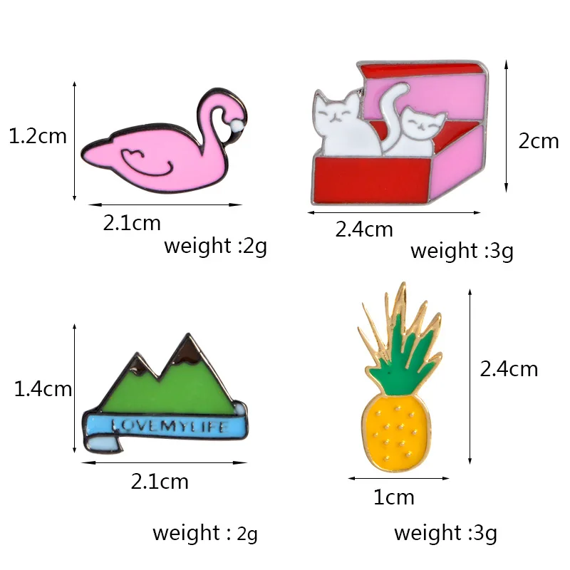 AliExpress Wish Hot Selling Alloy Accessory Fruit Bear Mountain Cartoon Cool Brooch Alloy Badge