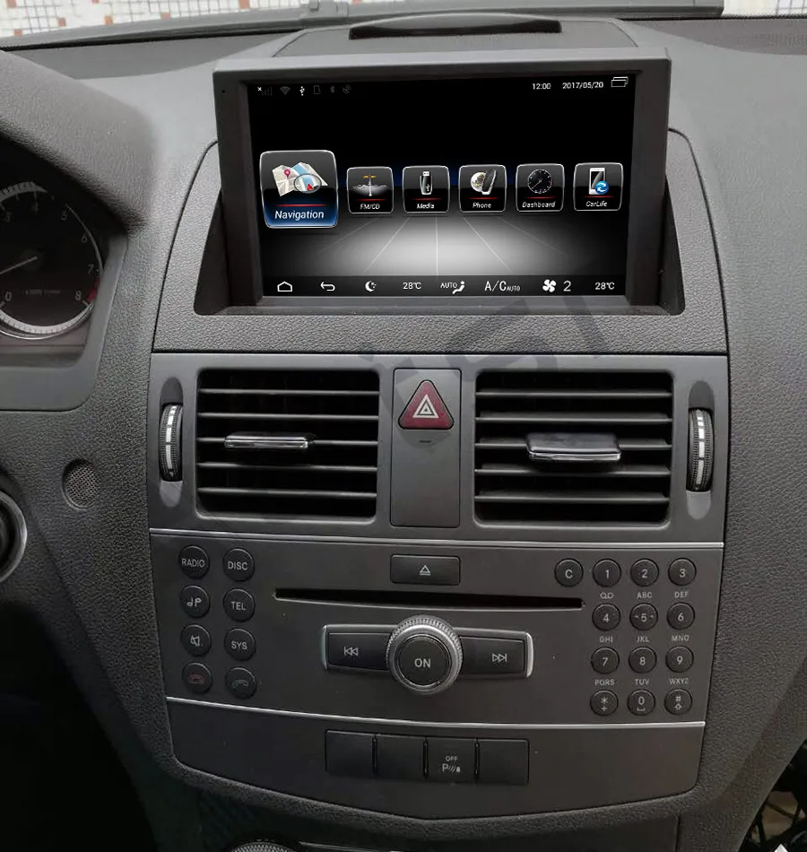 Cheap Android 9 Car DVD player GPS Navigation For Mecerdes Benz C-W204 2007-2011 Auto Radio stereo player multimedia screen head unit 5