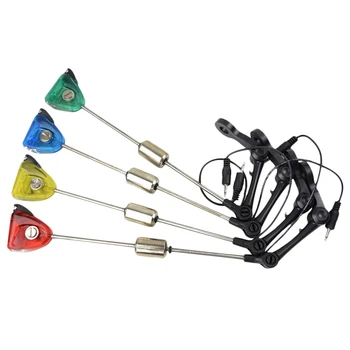 

Hirisi 4Pcs Carp Fishing Swinger Led Illuminated Swinger Bite Indicator Swinger Carp Fishing Accessories