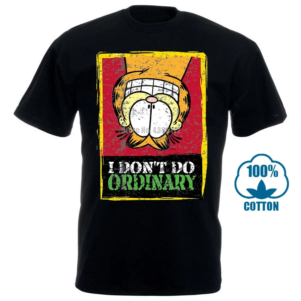

Hot 2018 Summer Men'S T Shirt Fashion Garfield Men'S I Don'T Do Ordinary T Shirt Charcoal