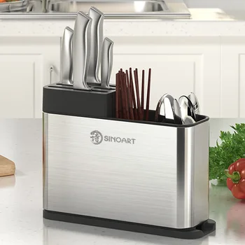 

Chopsticks knives forks scoop rack knife rest tableware storage kitchen stainless steel shelf organizer kitchen household items