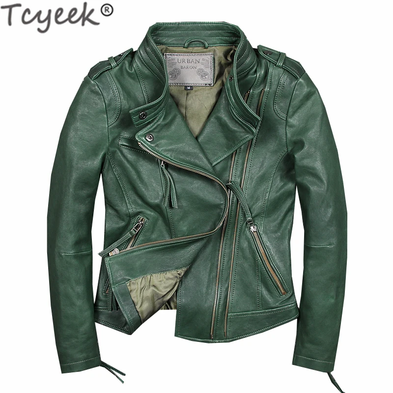 

Tcyeek 100% Real Leather Jacket Women Winter Sheepskin Coat Female Genuine Leather Jacket Korean Vintage Montone Jackets 1680