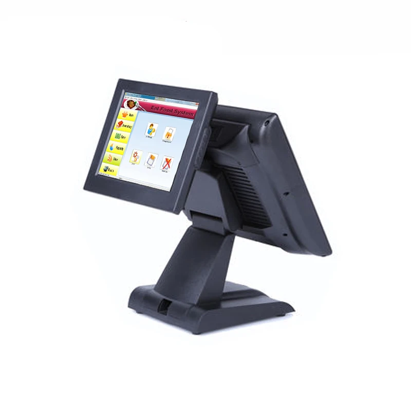 Двойной экран точка продажи Ресторан POS система супермаркет магазин Epos все в
