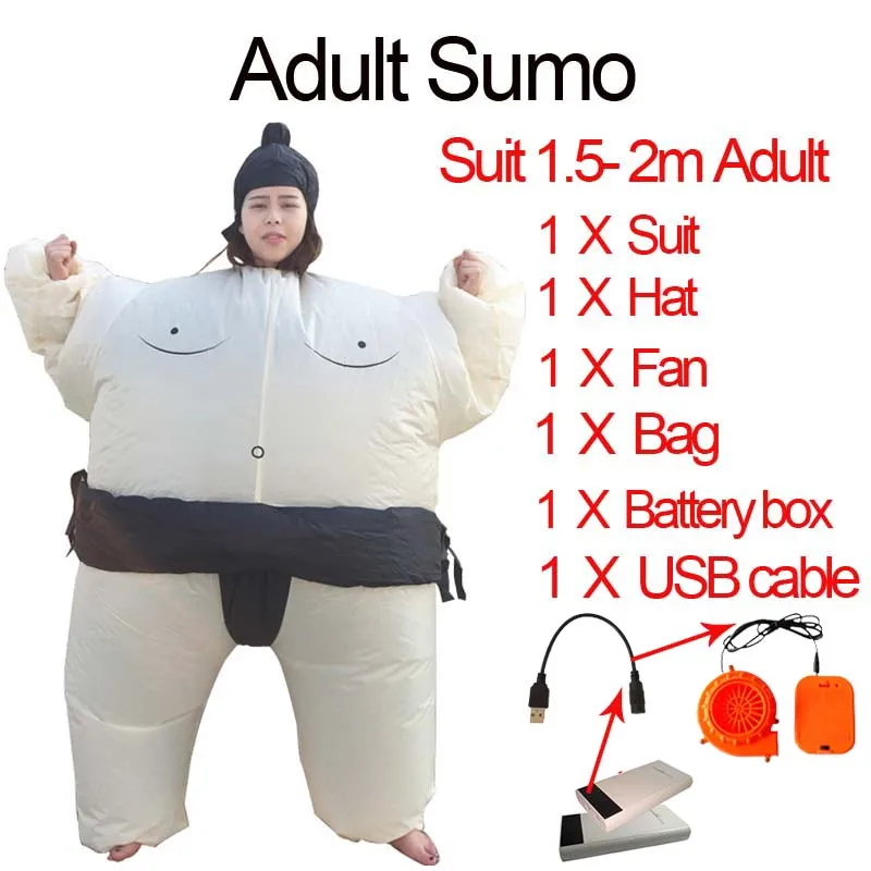 Adult size(suit for 150-200cm59-78.7inch Adults), include suit+hat+fan; (1)
