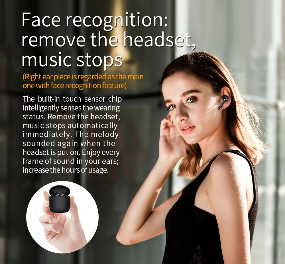 Newest Bluedio HI TWS Black Common Soprt In-ear Wireless Earphone HiFi Phone Game Earphone