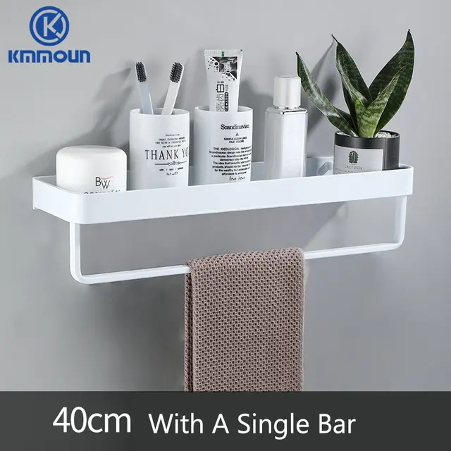 40cm towel bar white