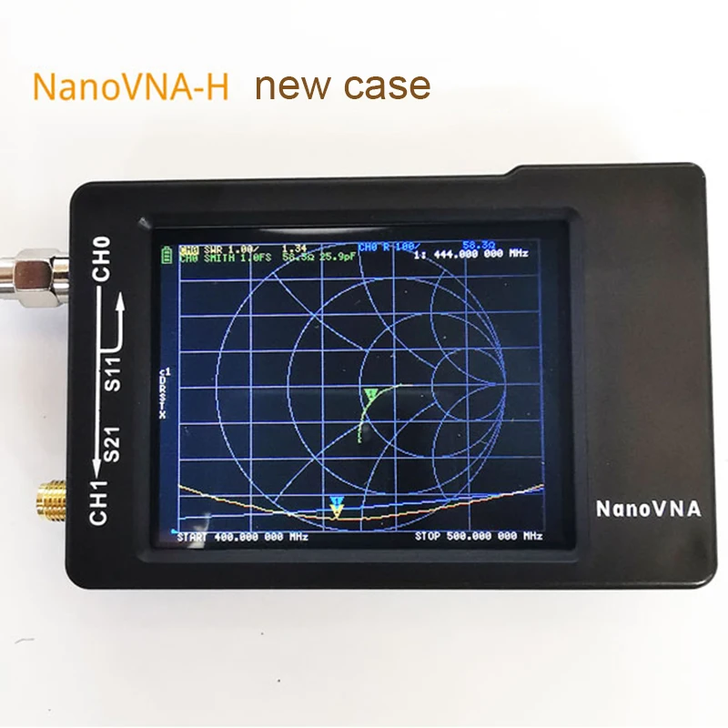 NanoVNA-H 50 кГц~ 1,5 ГГц VNA 2,8 дюймов lcd HF VHF UHF UV векторный сетевой анализатор антенный анализатор 450 мАч поддержка батареи Andriod
