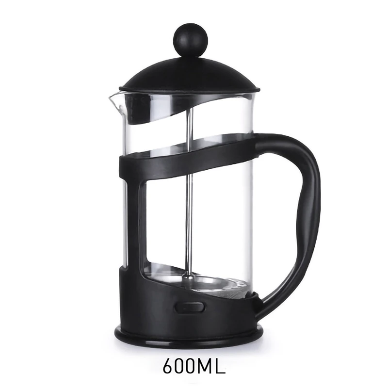 Portable Manual French Presses Pot Coffee Maker Filter Pot Household Coffee Machine Coffee Pot Percolator Tool 350ml 600ml - Цвет: B