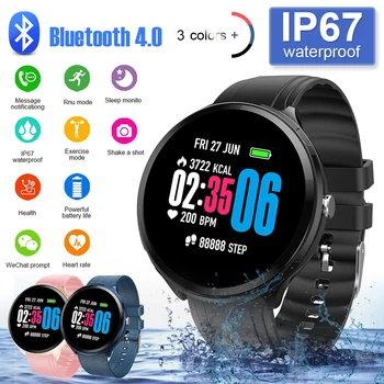

V12 Smart watch man Waterproof Fitness Bracelet Heart Rate Blood Pressure Monitor Men Smartwatch For Women Connect Android IOS