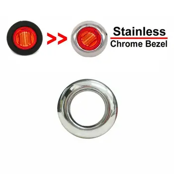 

20pcs Gap Light 3/4" Side Marker Lights With Stailness Base 1.2 W 2 wires