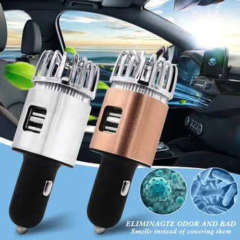 

Portable Car Air Purifier 12V Auto Car Fresh Air anion Ionic Purifier Oxygen Bar Ozone Ionizer cleaner Vehicle Air Freshener