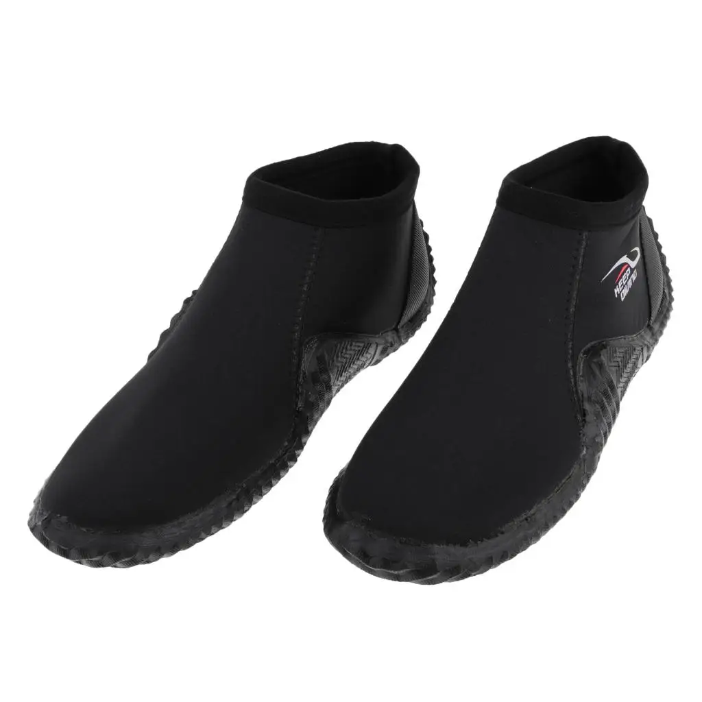 Anti-slip Water Sports Classic Diving Boot, 5mm Neoprene Rubber Sole, Low Cut Scuba Booties for Man Woman Adult