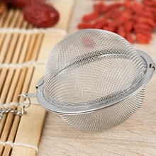 1 шт. Чайный фильтр из нержавеющей стали, чайный шар, устойчив к ржавчине, сетчатый фильтр для заварки, ситечки для чая и приправ для специй