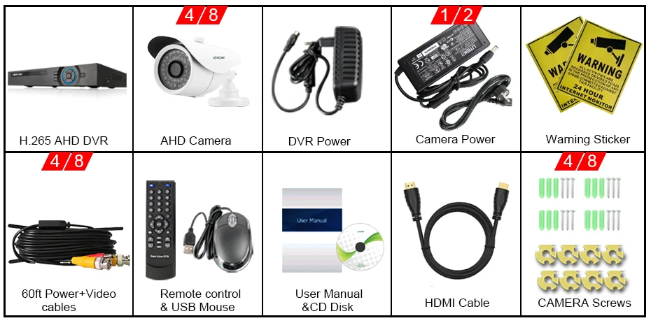 LOXCAM h.265+ 8CH 4MP AHD DVR комплект 4MP CCTV камера система 3.0MP камера безопасности Крытый Открытый P2P система видеонаблюдения Комплект