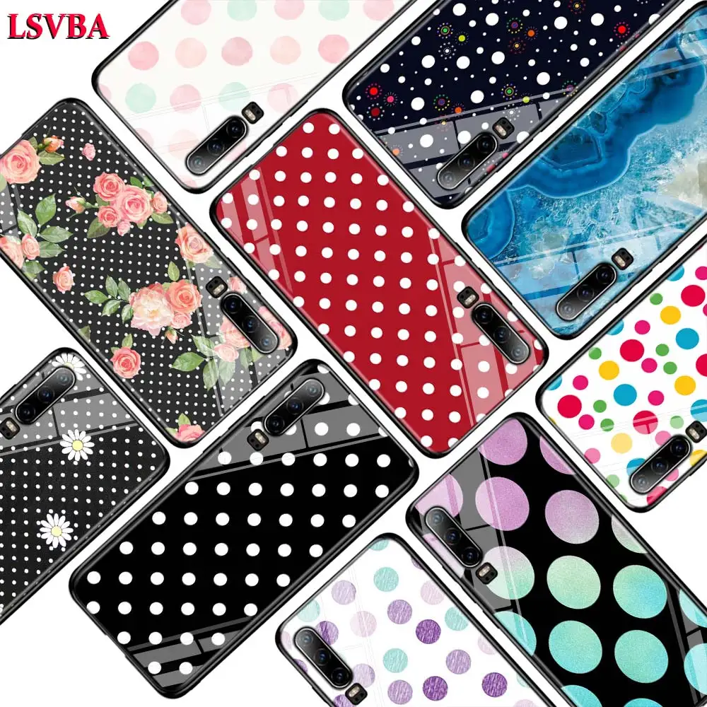 Чехол в горошек для Huawei P Smart Z Plus 2019 P30 P20 Pro P10 P9 P8 Lite сверхяркий глянцевый чехол
