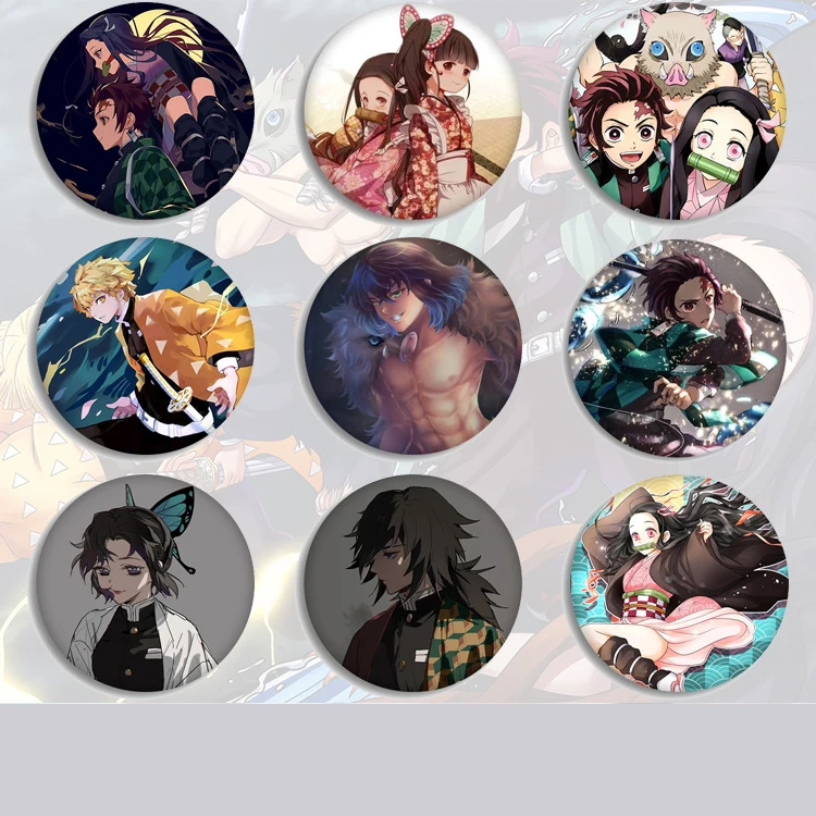 Аниме Demon Slayer: Kimetsu No Yaiba значки брошь косплей Kamado Tanjirou Nezuko булавки украшение для