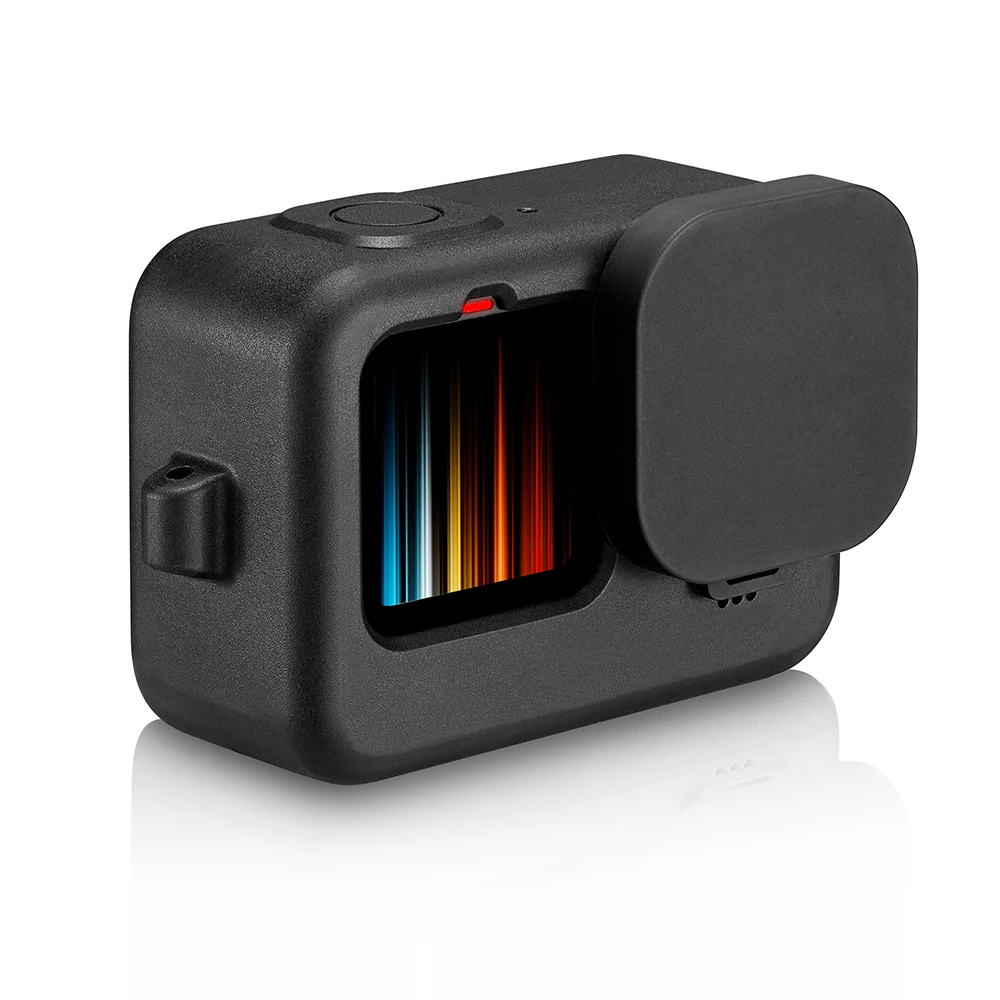 Gopro Hero 11 10 9 용 Go pro Hero 12 용 검정색 소프트 실리콘 케이스 실리콘 보호용 풀 커버 쉘 카메라 액세서리