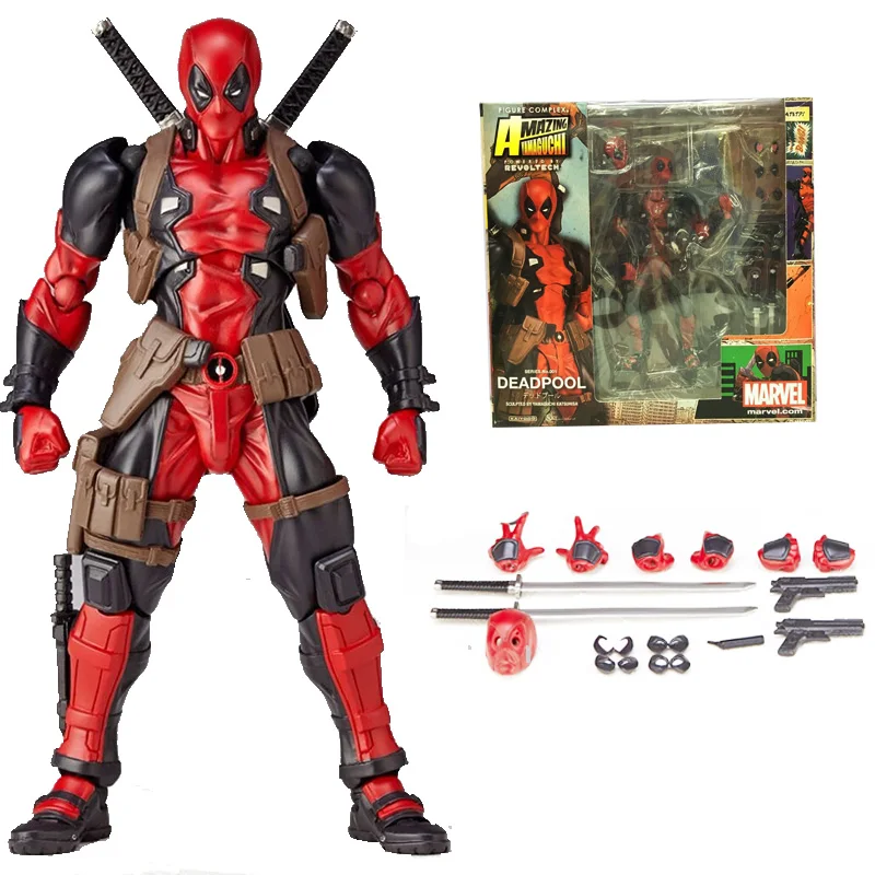 Фигурка супергероя Yamaguchi Revoltech Deadpool детские игрушки для мальчиков детская